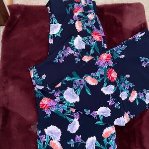 High waist flare flore pants